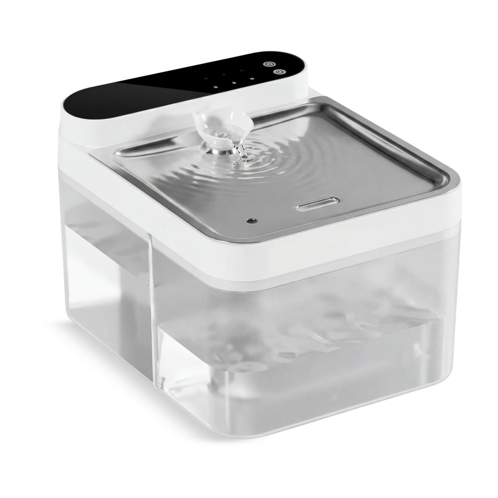 The PureStream AquaOne: stainless steel tray and head unit above two sealed tanks